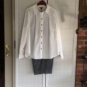 White button down shirt.